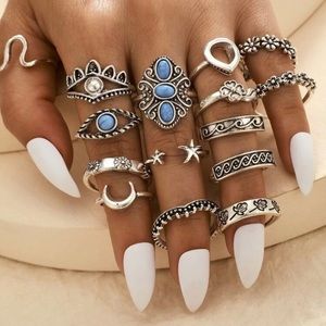 15 piece beautiful flower rings
